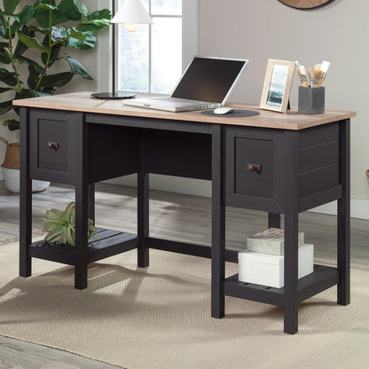 Teknik Shaker Style Desk Raven Oak - Work Well HQ