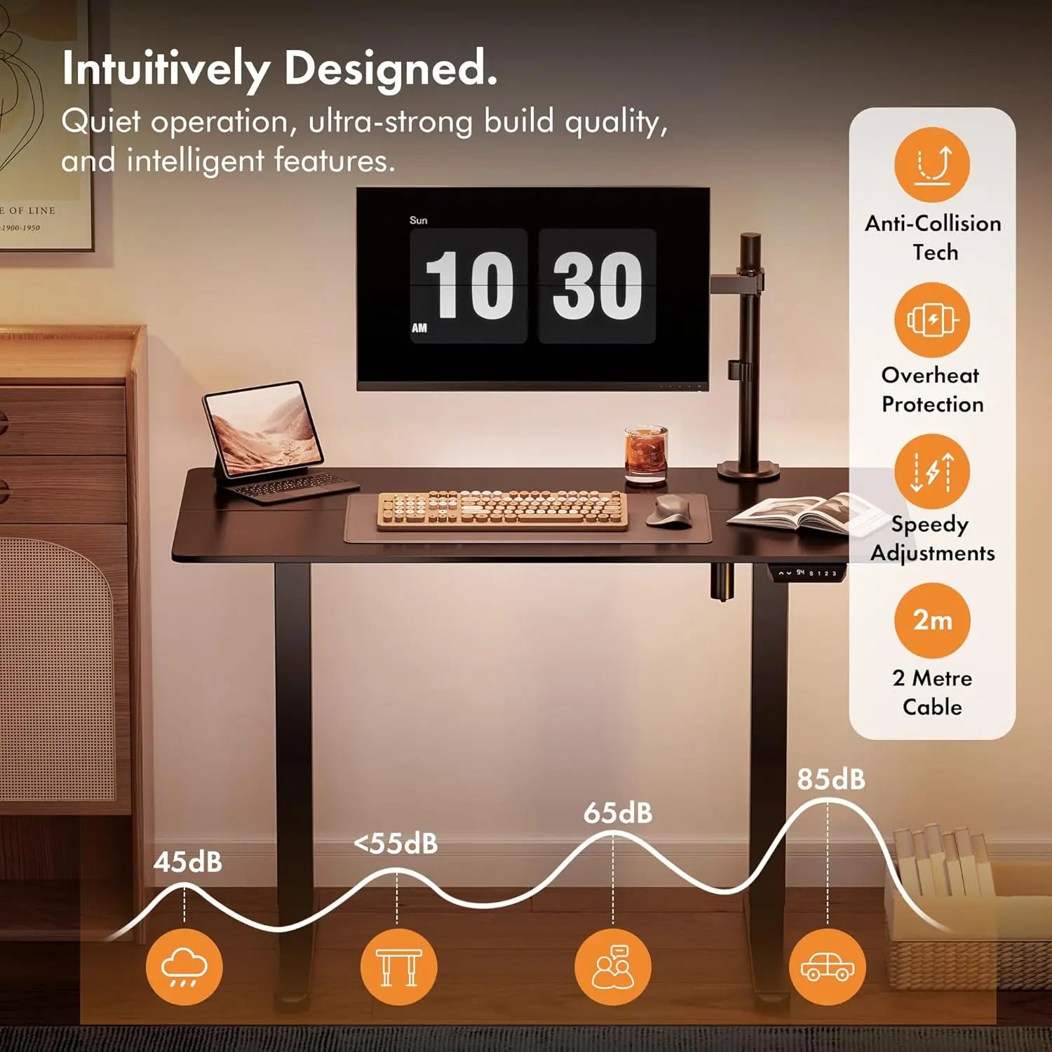 Work Well HQ VonHaus Electric Standing Desk XMSJ