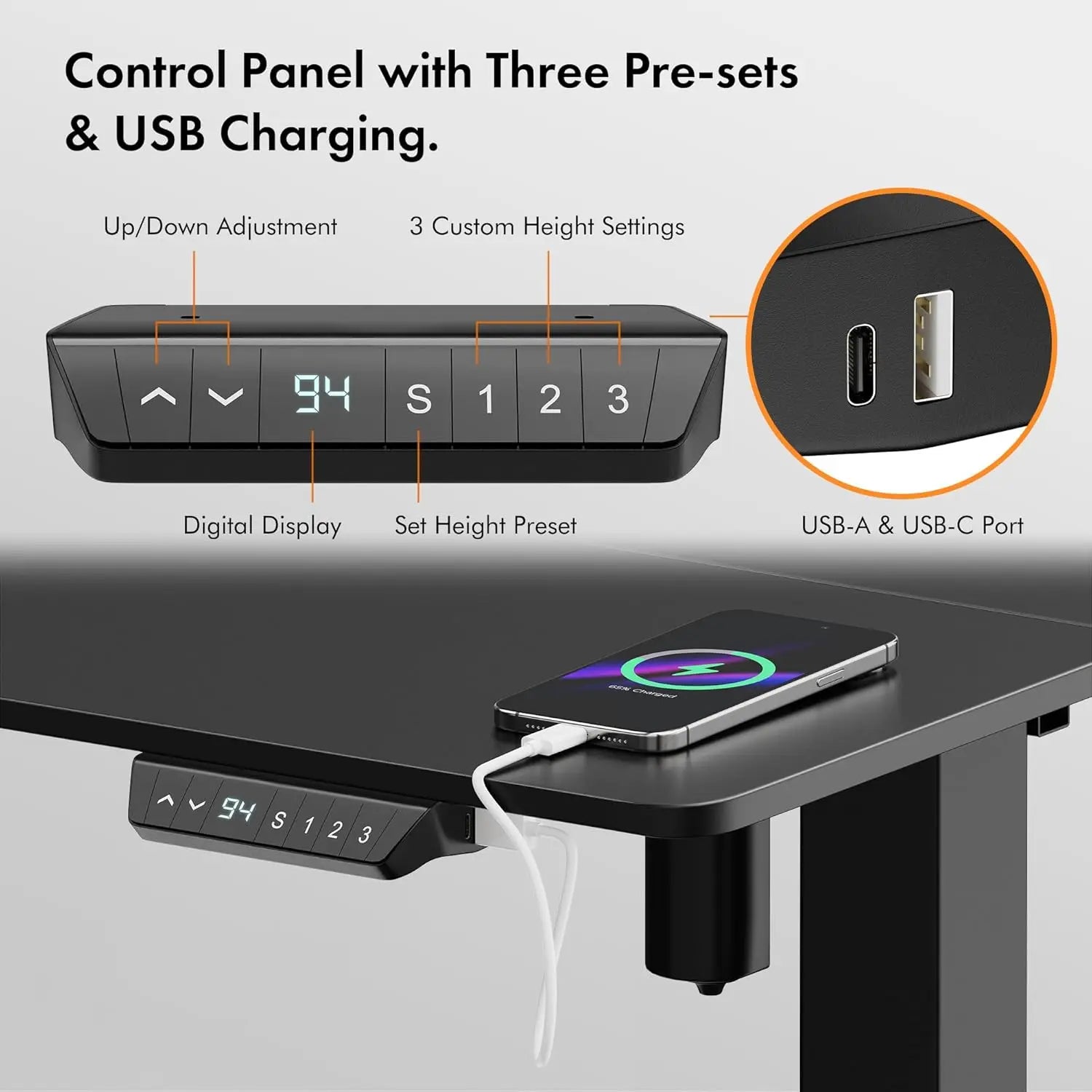 Work Well HQ VonHaus Electric Standing Desk XMSJ